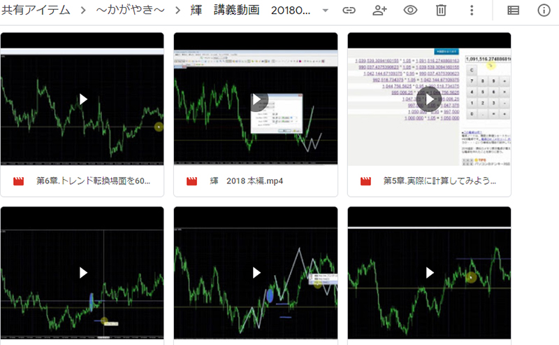 Googleドライブにアップロードされている動画とPDF