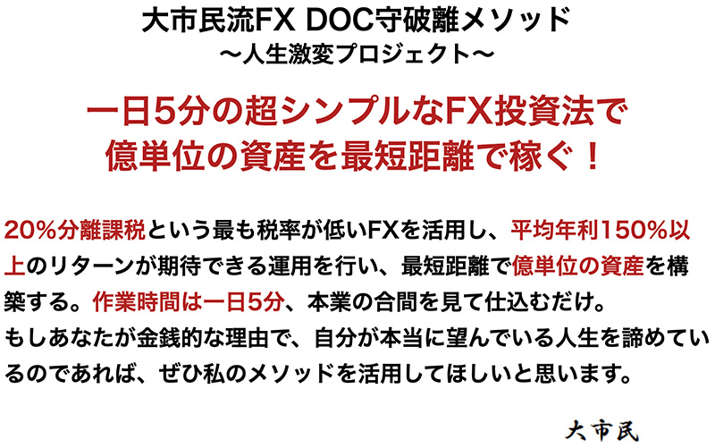 大市民流FX DOC守破離メソッド