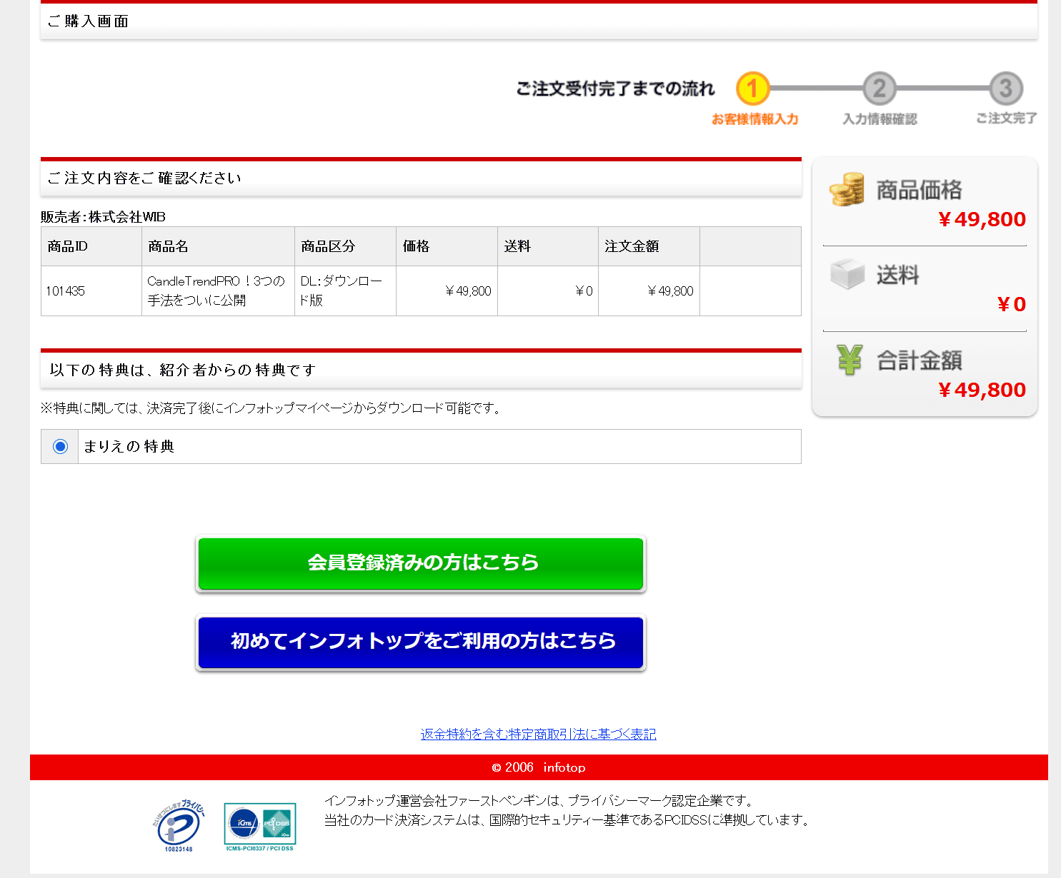 キャンドルトレンドプロのまりえの特典