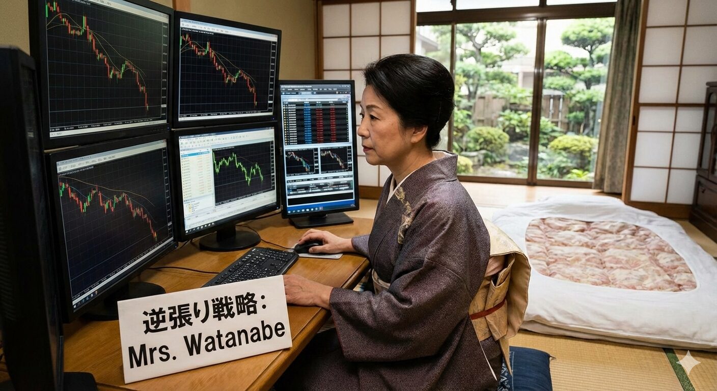 ミセスワタナベとは?カモられる人たちのバレバレの手法を解説してみた。 ミセスワタナベの逆張り戦略