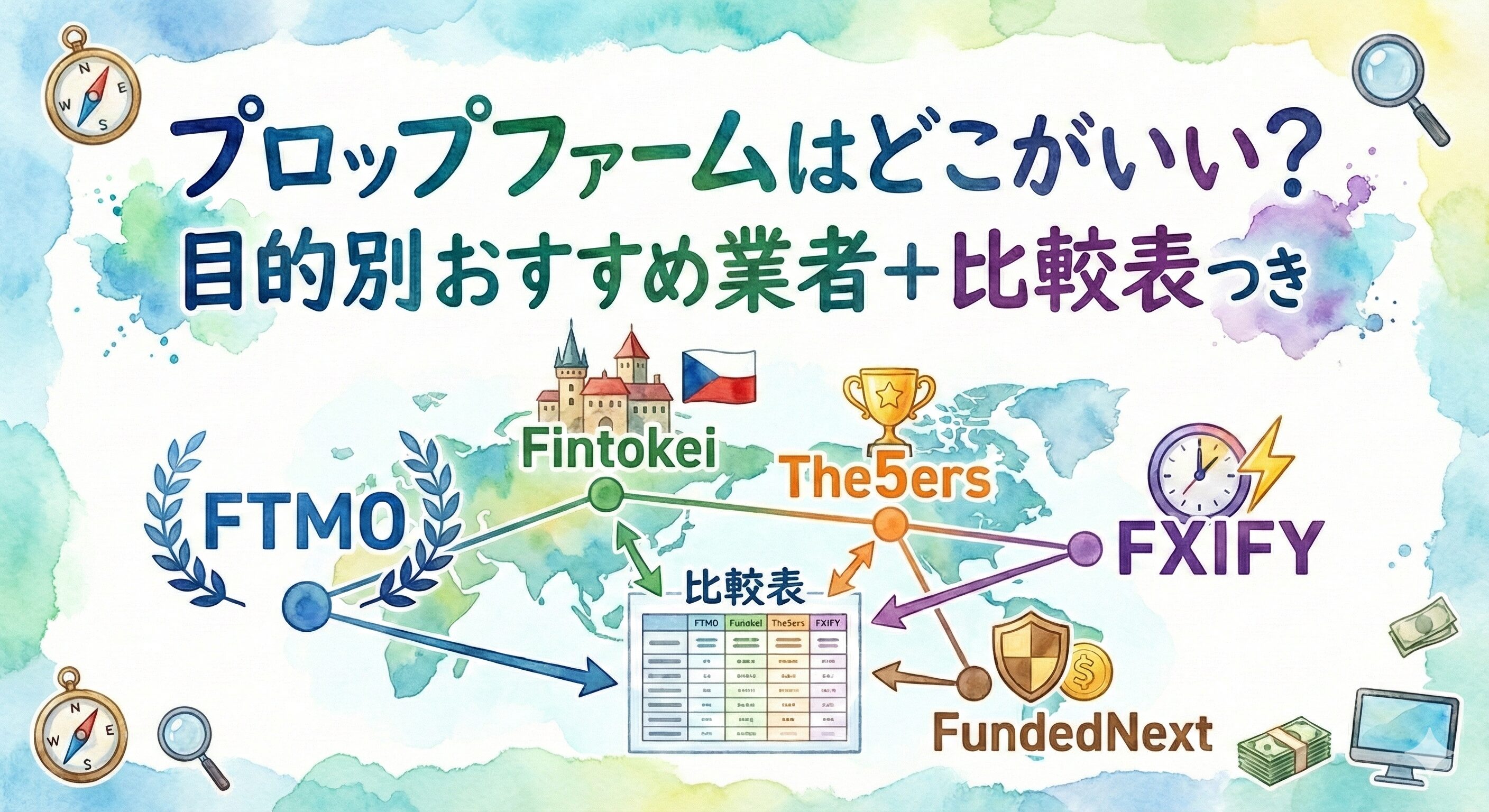 プロップファームはどこがいい？目的別おすすめ業者＋比較表つき