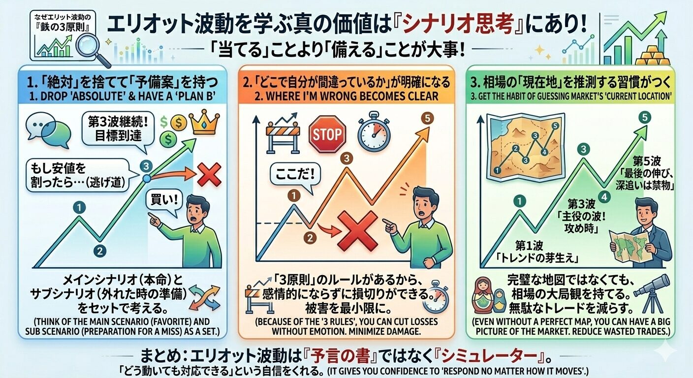 エリオット波動を使う価値はシナリオ思考が身に着くこと。