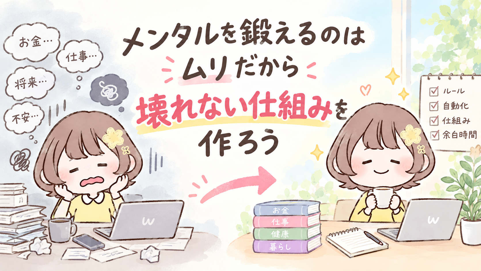 【19年目の告白】FXのメンタルコントロール。わたしには鍛えるのはムリだった メンタルを鍛えるのはムリだから壊れない仕組みを作ろう