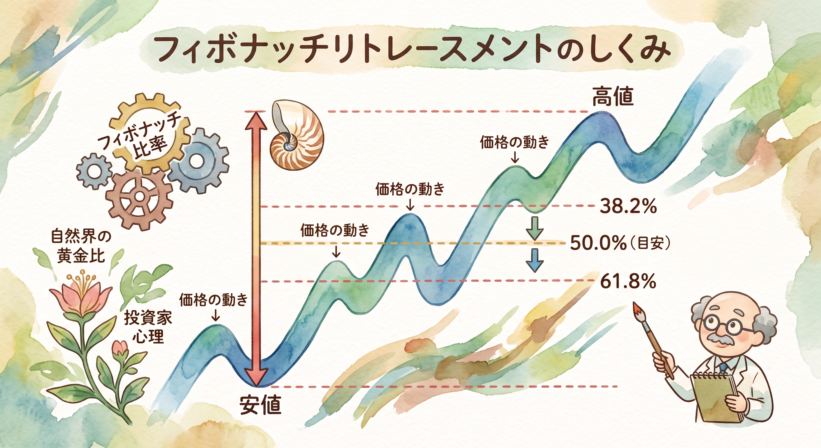フィボナッチリトレースメントって?引き方や使い方を徹底解説! フィボナッチリトレースメントの仕組み
